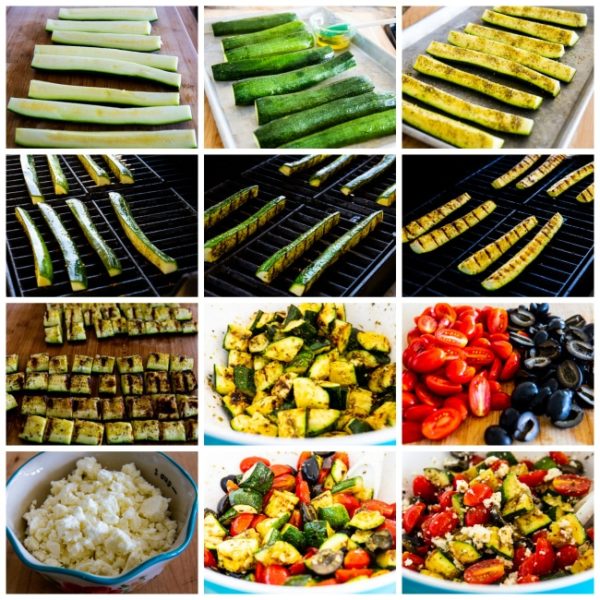 Grilled Zucchini Greek Salad Kalyn S Kitchen