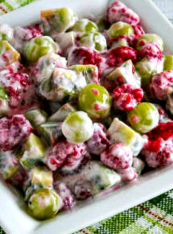 Easy Red and Green Fruit Salad found on KalynsKitchen.com
