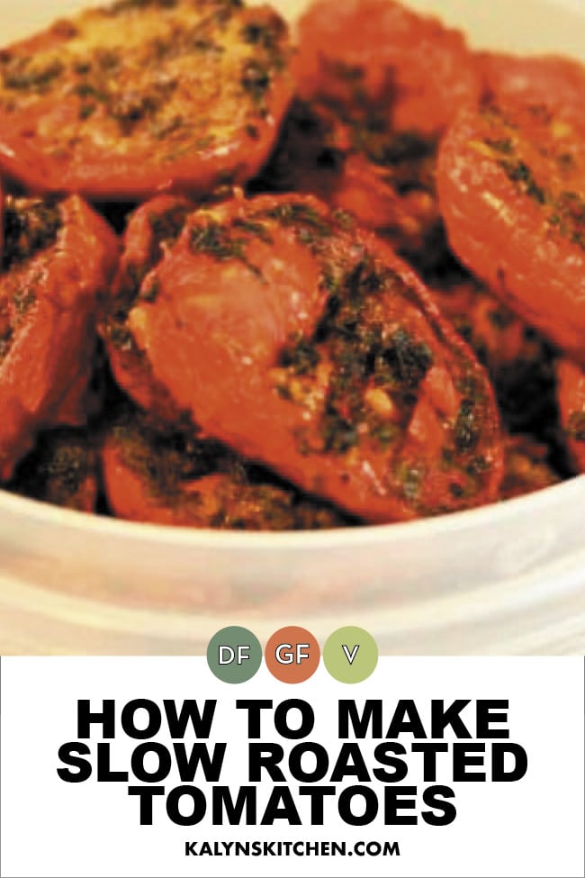 Pinterest image of How to Make Slow Roasted Tomatoes