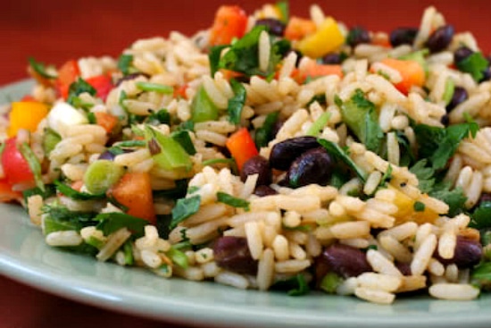 Black Bean, Rice, and Cilantro Salad