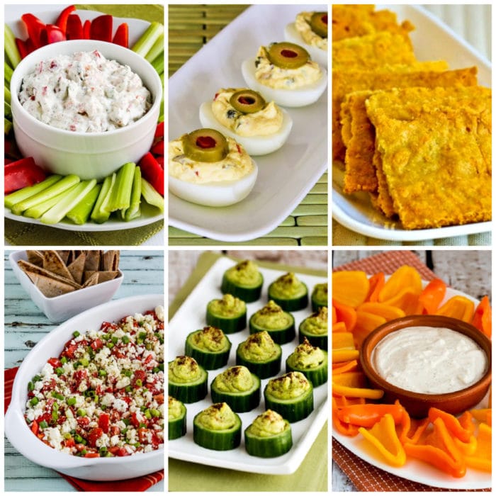 My Favorite Low-Carb Snacks collage photo of featured recipes