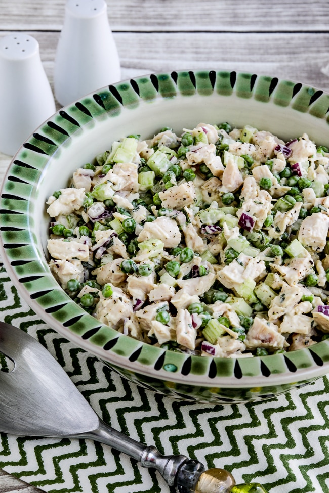 Tarragon Chicken Salad close-up of finished salad in bowl