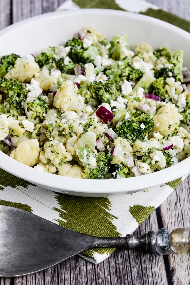 Broccoli And Cauliflower Salad With Feta And Tarragon Vinaigrette Kalyn S Kitchen