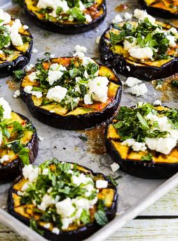 Grilled Eggplant with Feta and Herbs