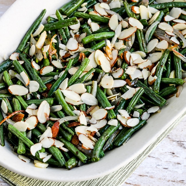 Garlic-Roasted Green Beans with Shallots and Almonds thumbnail photo