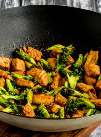 Pork and Broccoli Stir Fry with Ginger thumbnail image of finished dish in wok