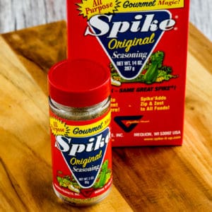 Kalyn's Kitchen Picks: Spike Seasoning photo of box and jar of Spike