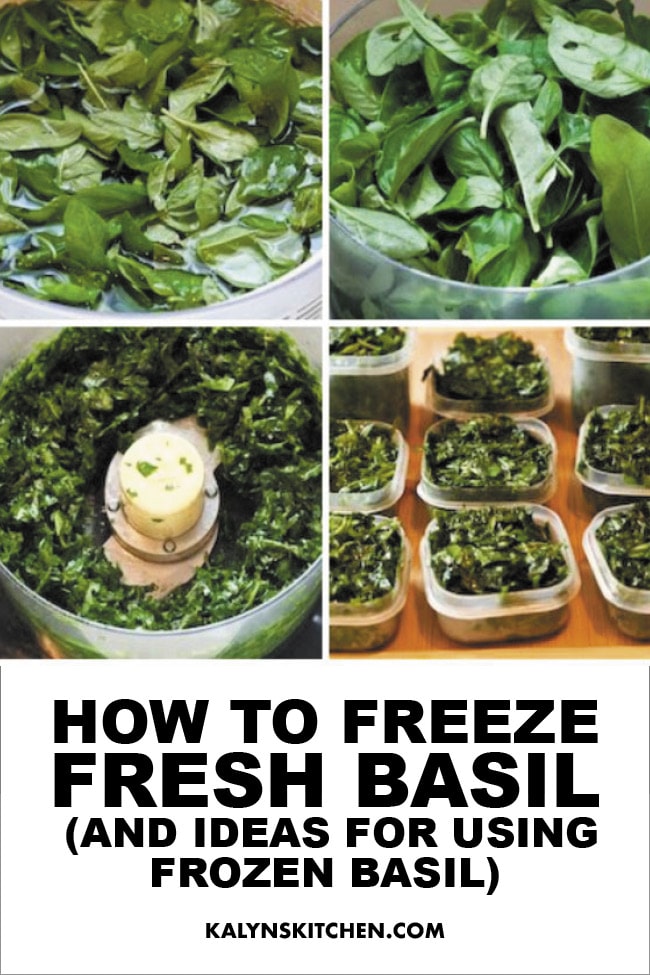 Pinterest image of How to Freeze Fresh Basil