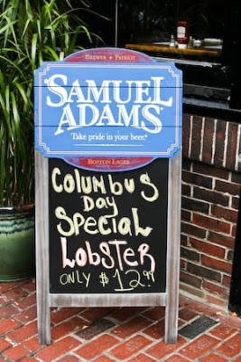 Sign advertising lobster