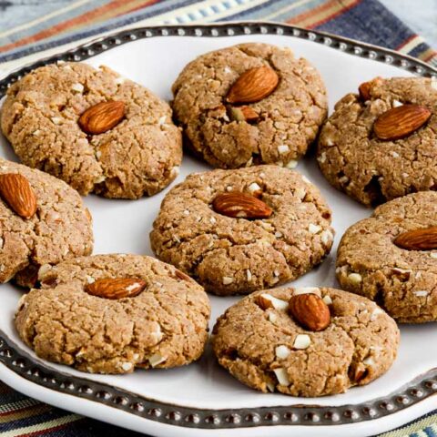 Sugar-Free Gluten-Free Triple Almond Cookies on KalynsKitchen.com