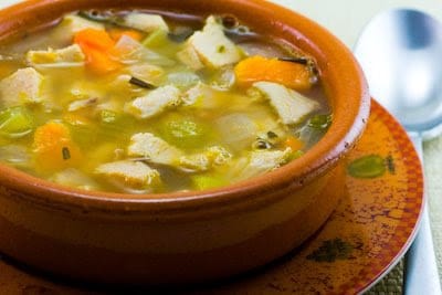 Turkey and Cannellini Bean Soup with Sweet Potatoes and Rosemary