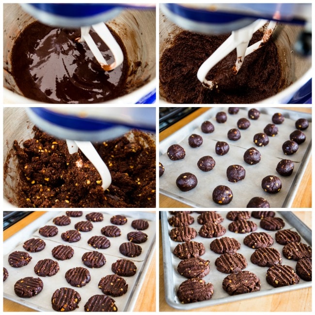 Flourless Sugar-Free Peanut Butter Chocolate Cookies found on KalynsKitchen.com