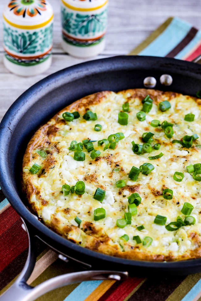 close-up photo for Feta Cheese and Avocado Frittata