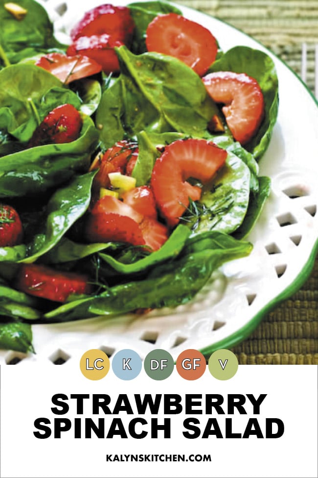 Pinterest image of Strawberry Spinach Salad
