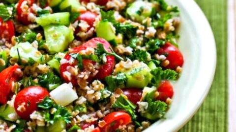 Bulgar Salad With Tomatoes Cucumbers Parsley And Mint Kalyn S Kitchen
