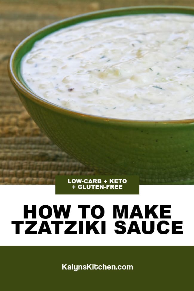 Pinterest image of How to Make Tzatziki Sauce