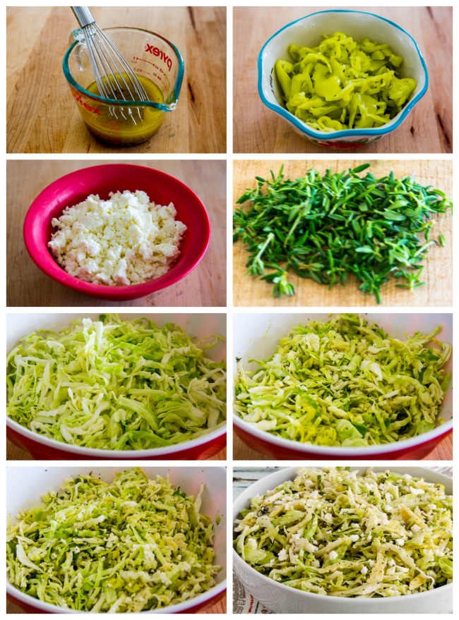 Process Photos for Low-Carb Greek Cabbage Salad