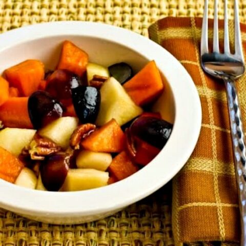Winter Fruit Salad with Persimmons, Pears, and Grapes found on KalynsKitchen.com