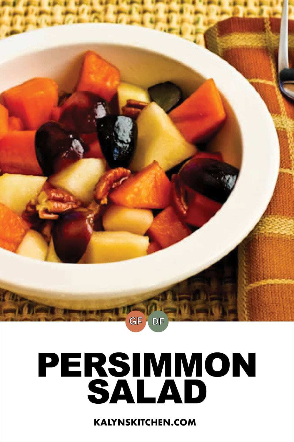 Pinterest image of Persimmon Salad