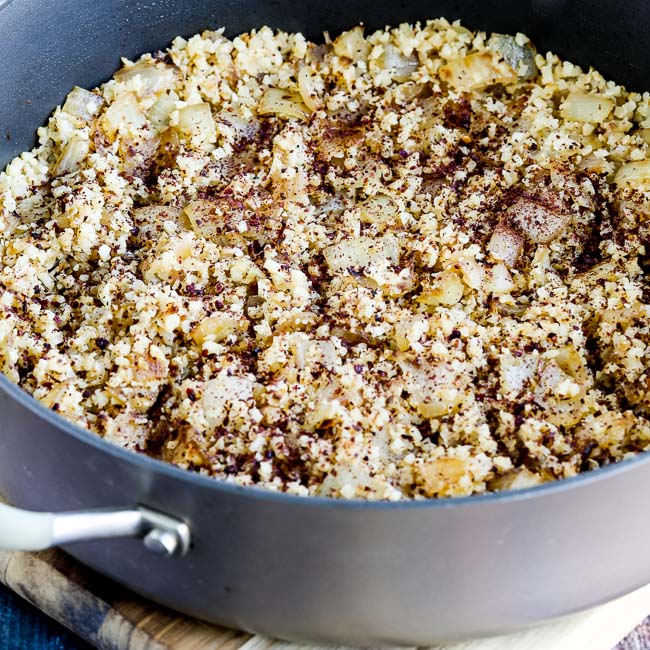 thumbnail photo for Low-Carb Cauliflower Rice with Fried Onions and Sumac