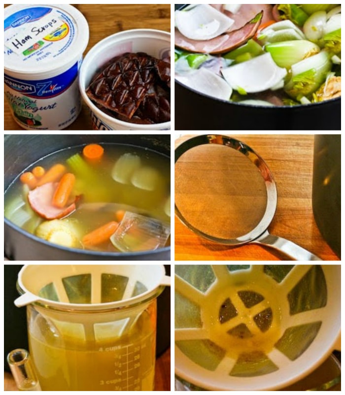 How to Make Ham Stock collage photo