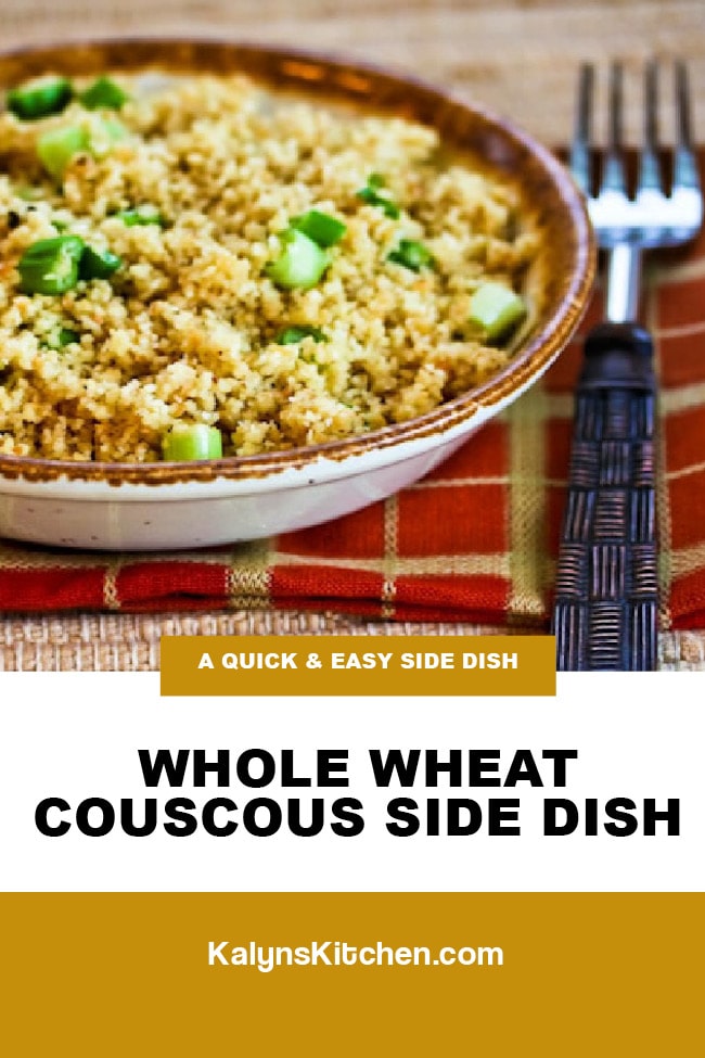 Pinterest image of Whole Wheat Couscous Side Dish