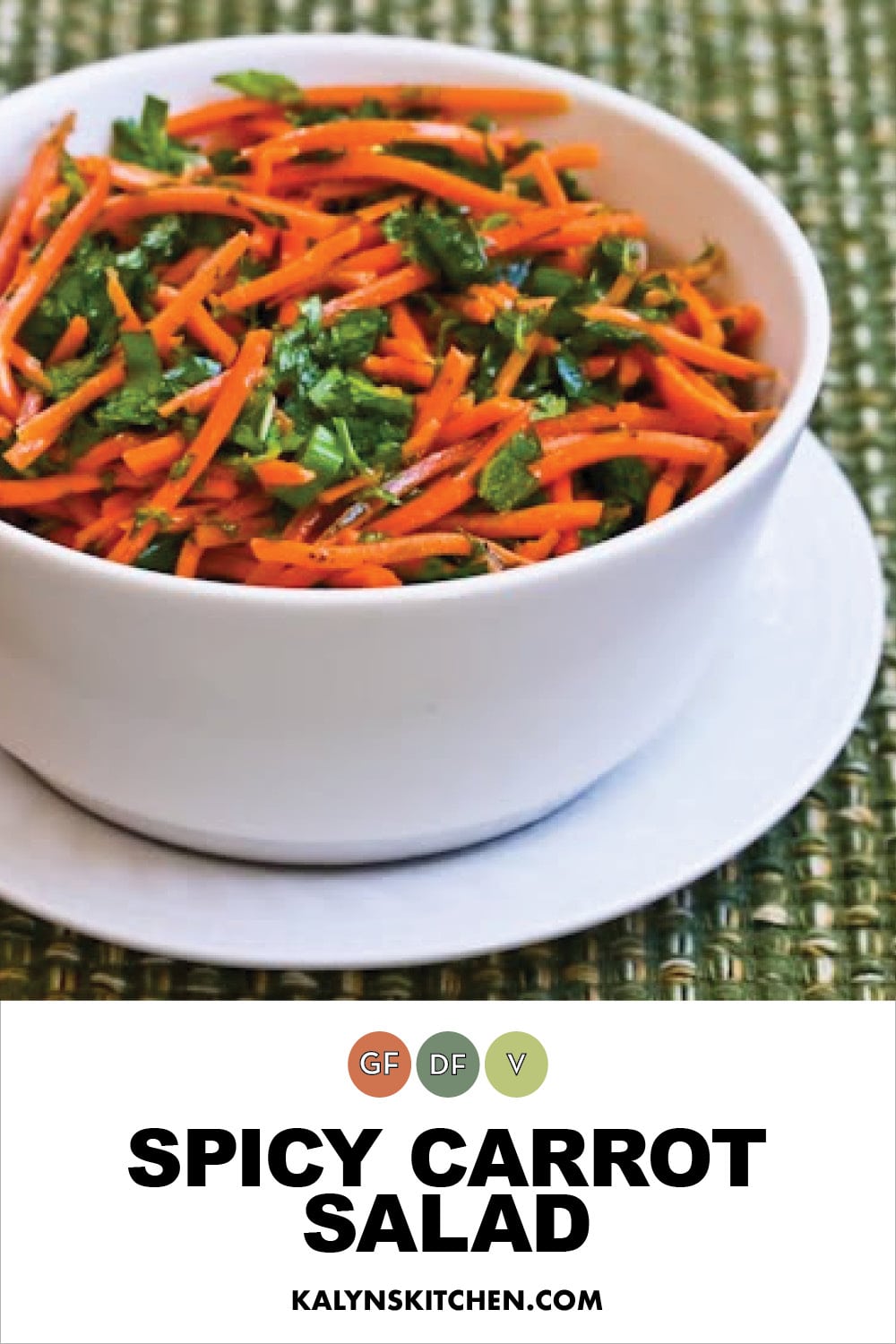 Pinterest image of Spicy Carrot Salad
