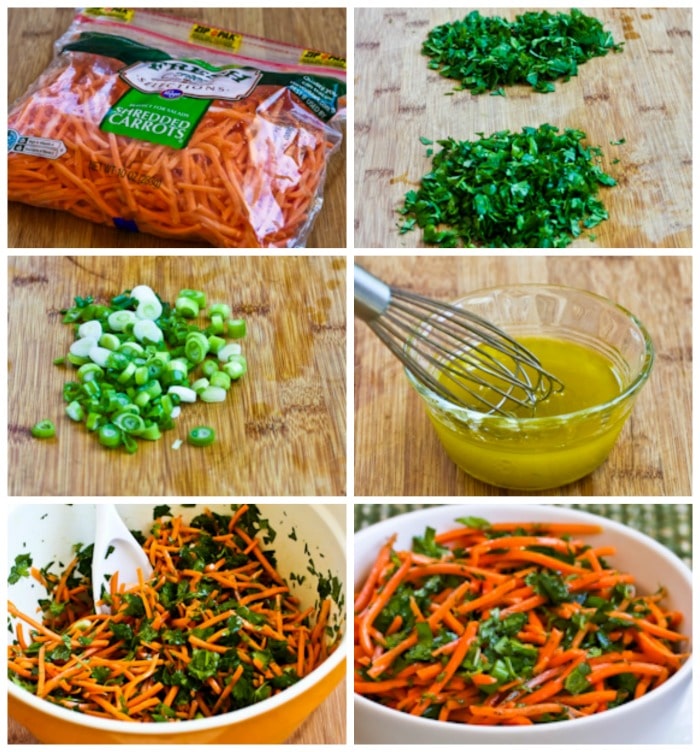 Spicy Shredded Carrot Salad process shots collage