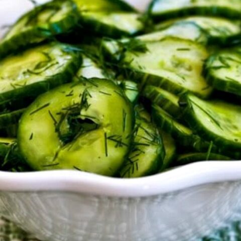 Sweet and Sour Cucumber Salad with Fresh Dill from KalynsKitchen.com