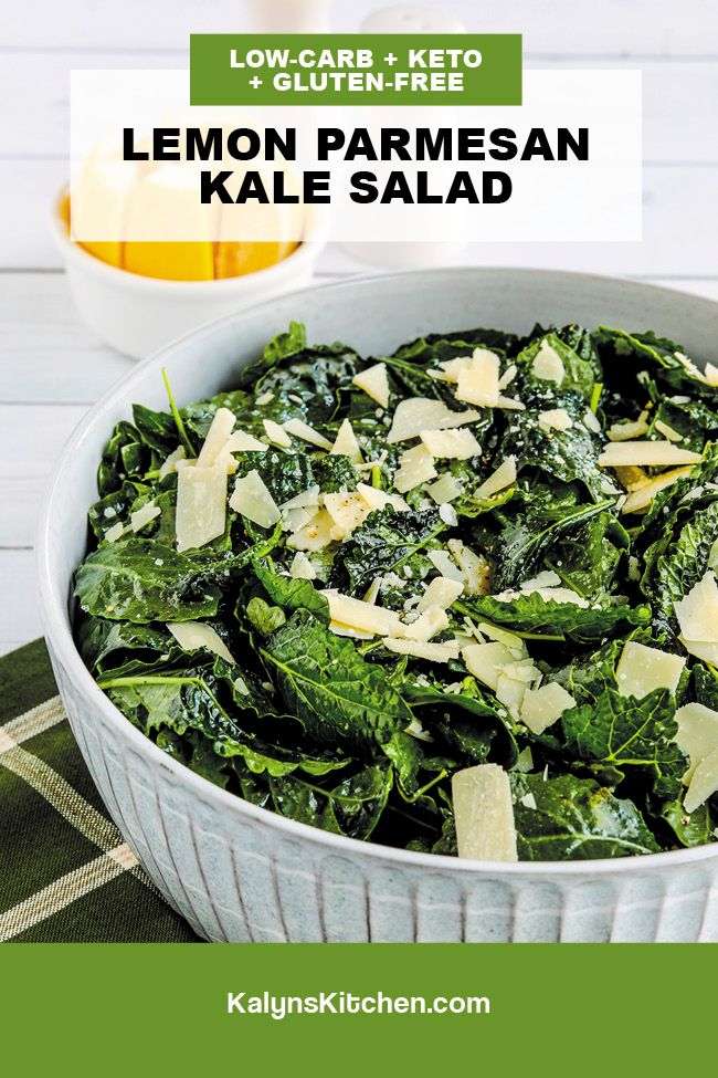 Lemon Parmesan Kale Salad Pinterest image