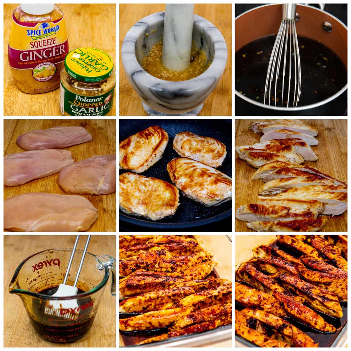 Baked Teriyaki Chicken process shots collage