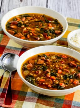 Sausage Lentil Soup with Spinach
