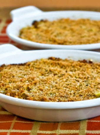 Artichoke Hearts Au Gratin cropped image of artichokes baked in gratin dishes