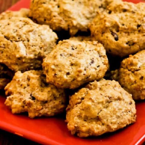 Sugar-Free Ranger Cookies on serving plate