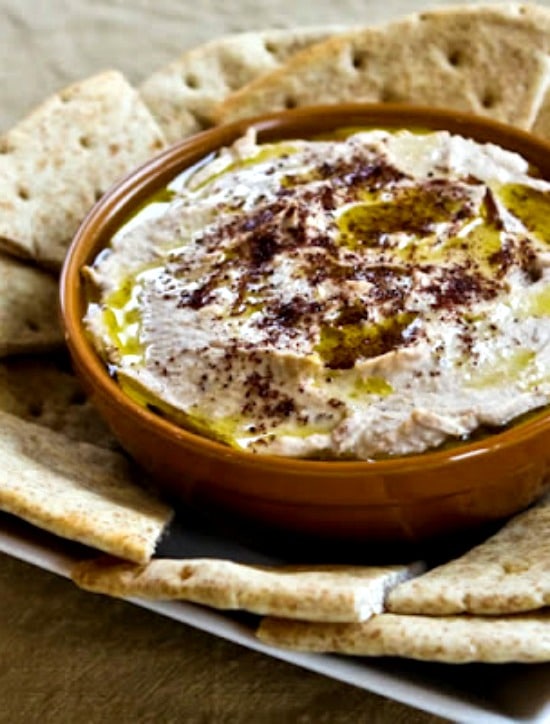 Black-Eyed Pea Hummus with Olive Oil and Sumac found on KalynsKitchen.com