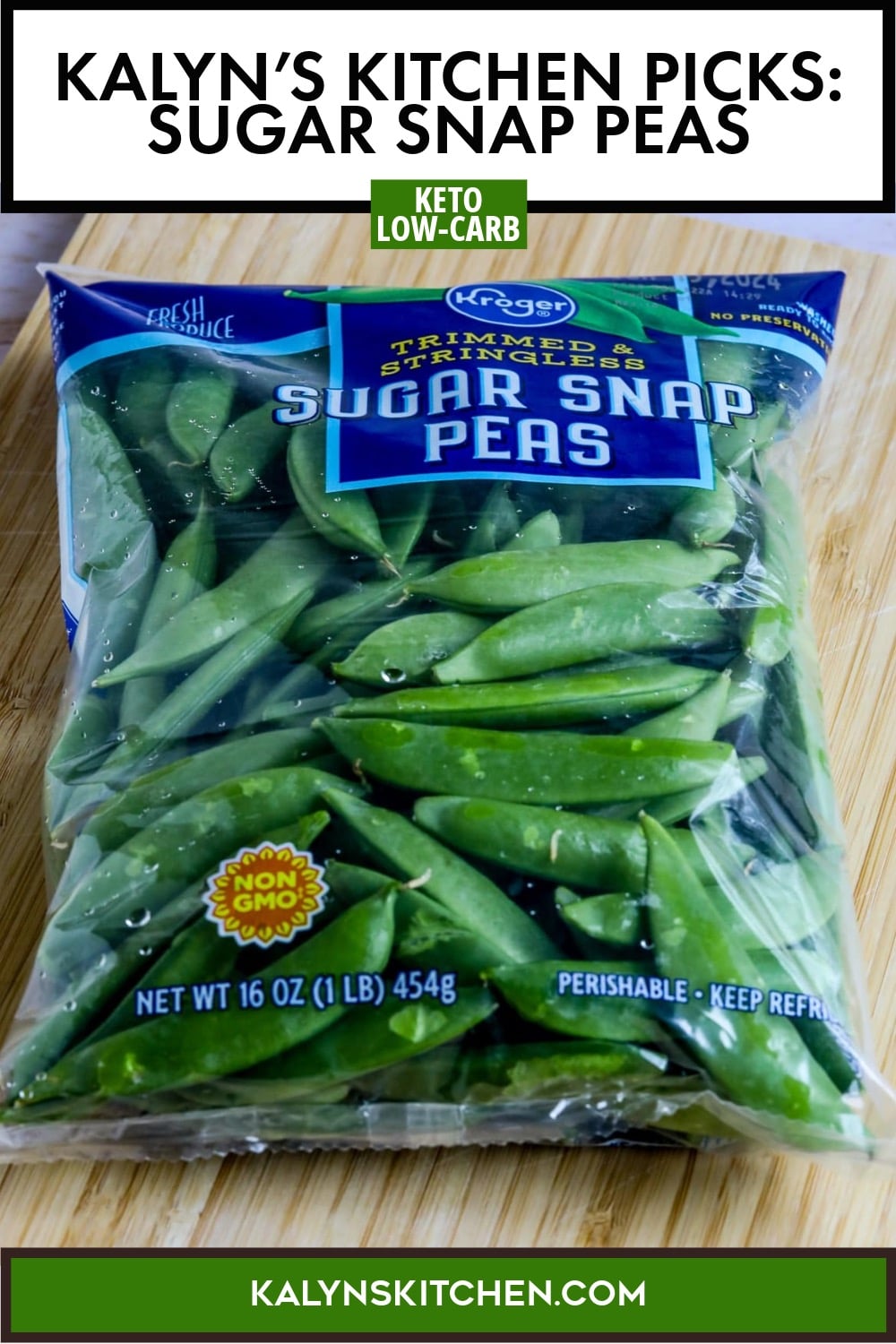 Pinterest image of Kalyn's Kitchen Picks: Sugar Snap Peas