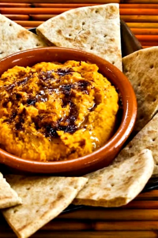 Sweet Potato Hummus with Olive Oil and Sumac found on KalynsKitchen.com