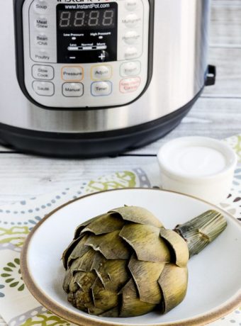 How to Cook Artichokes in the Instant Pot Found on KalynsKitchen.com
