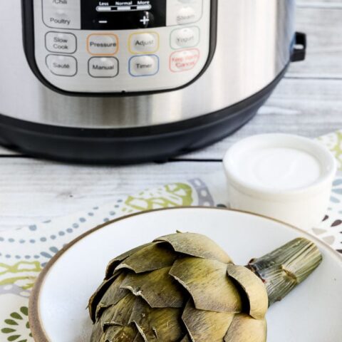 How to Cook Artichokes in the Instant Pot Found on KalynsKitchen.com