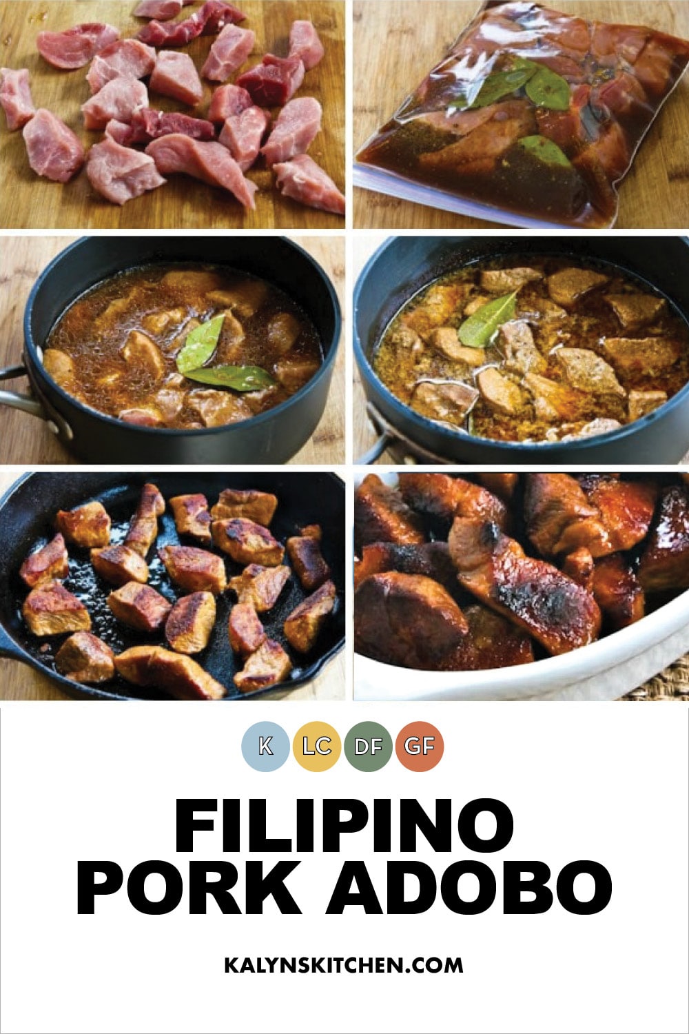 Pinterest image of Filipino Pork Adobo