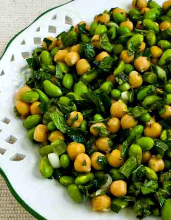 Top photo for Chickpea and Edamame Salad with Lemon and Mint 