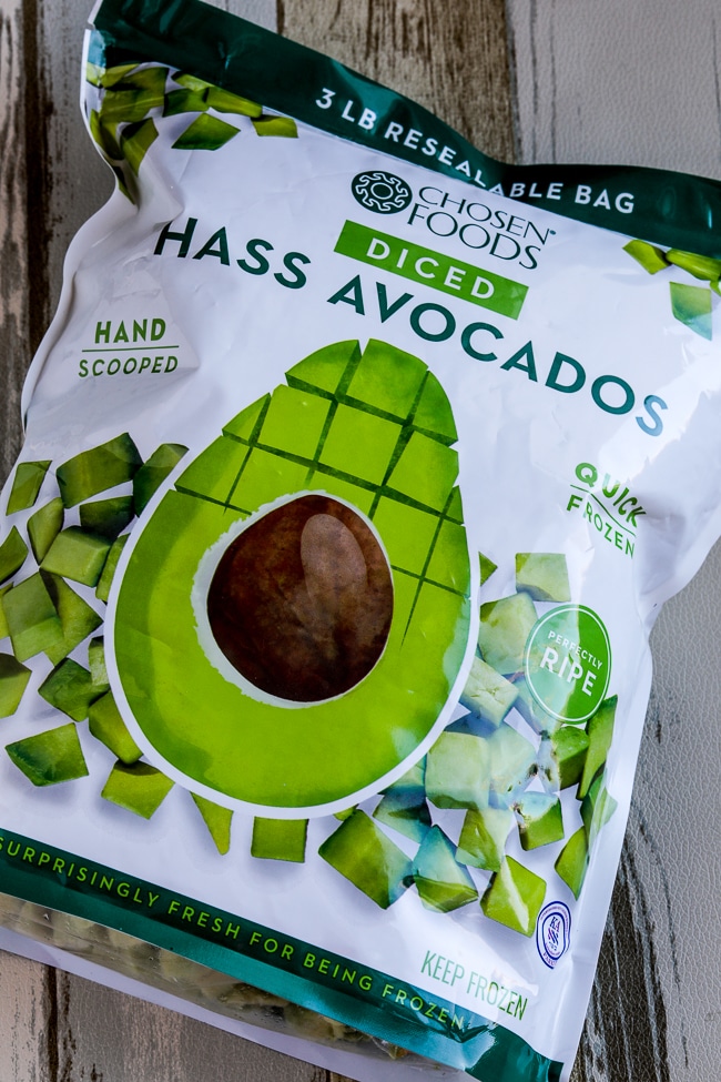 Frozen Avocado Chunks in bag