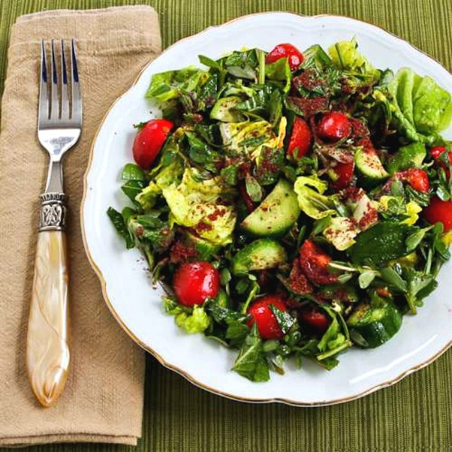 Mediterranean Lettuce Salad with Purslane and Mint thumbnail image