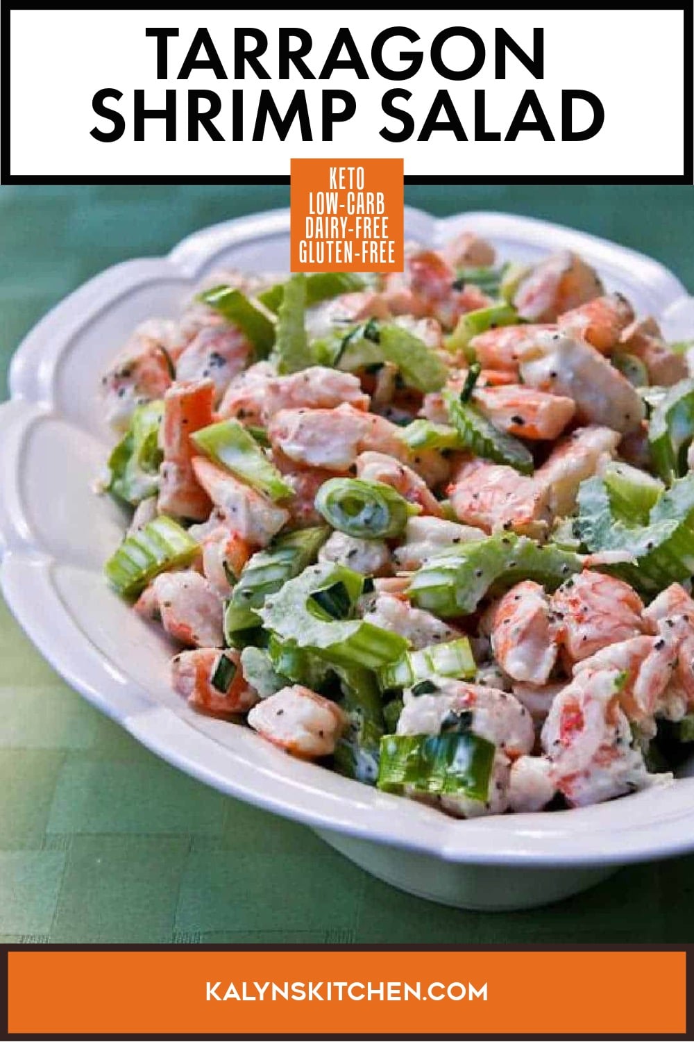Pinterest image of Tarragon Shrimp Salad