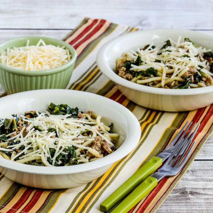 Thumbnail image of Pasta with Sausage and Kale with Palmini Pasta