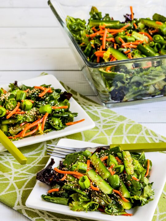 asian green salad with ginger dressing Bok Choy Salad with Sesame Ginger Dressing