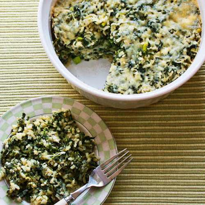Spinach and Feta Casserole with Brown Rice 
