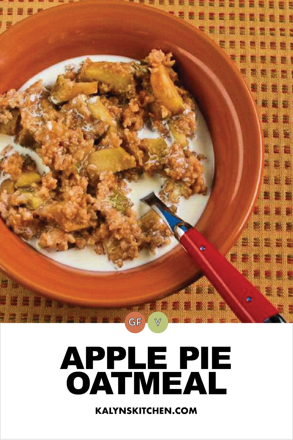 Pinterest image of Apple Pie Oatmeal