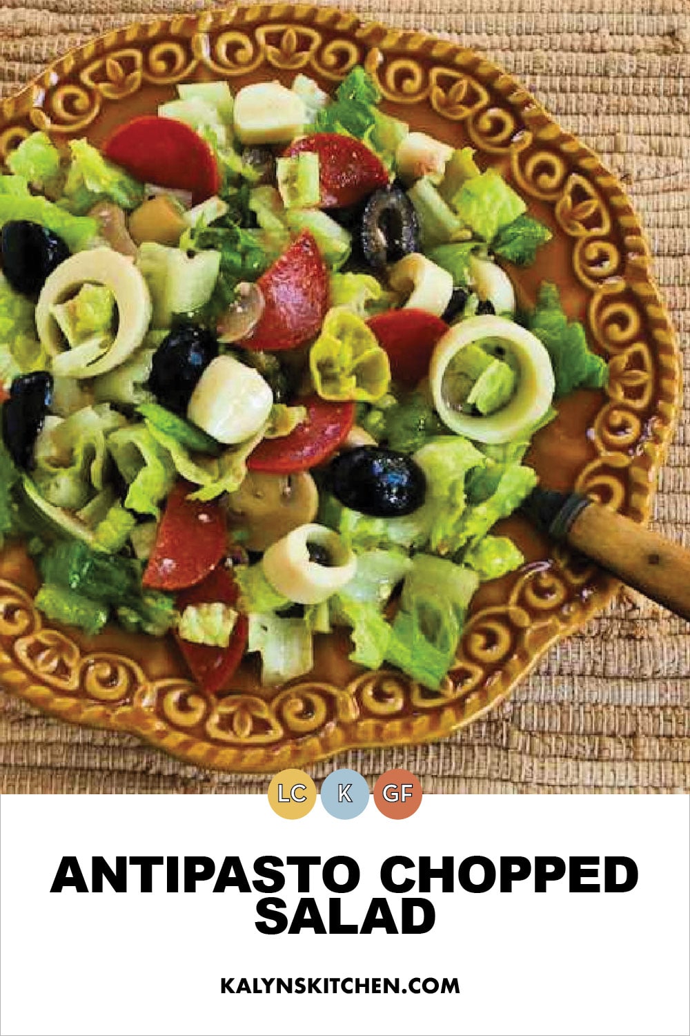 Pinterest image of Antipasto Chopped Salad