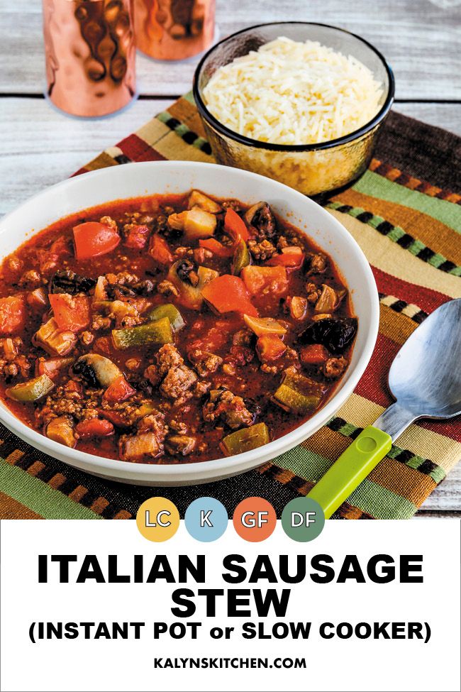 Italian Sausage Stew Pinterest image